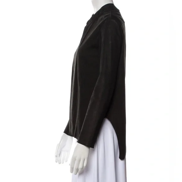 Theyskens' Theory Black Lambskin Evening Jacket size small - Picture 2 of 3